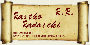 Rastko Radoički vizit kartica